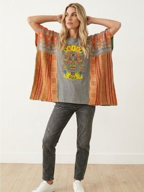 Handcrafted Upcycled Phish Kantha Tunic NWT One Size